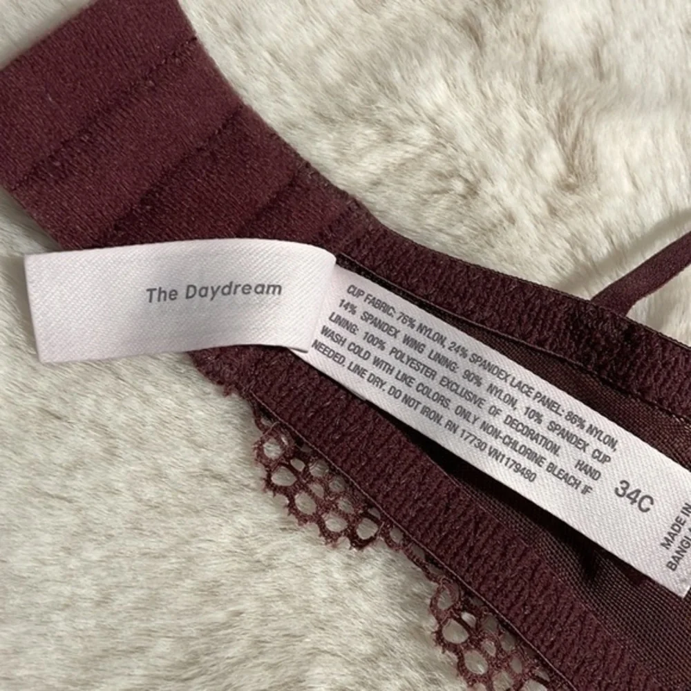 Auden bra 34C gorgeous burgundy bra